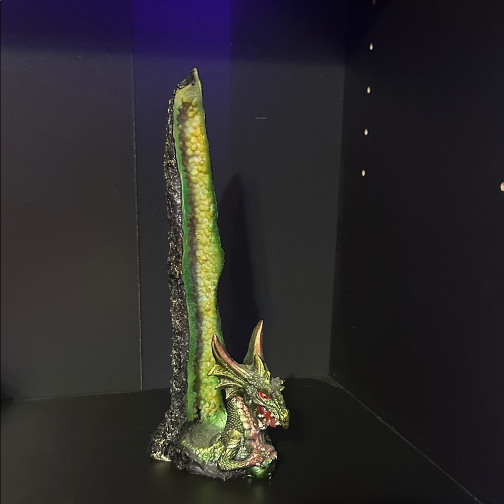 Used Green Dragon Reptile Incense holder